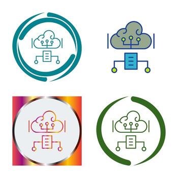 icono de vector de computación en la nube
