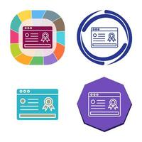 Online Certificate Vector Icon