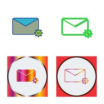icono de vector de configuración de mensaje