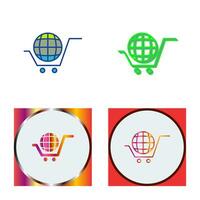 icono de vector de compras globales