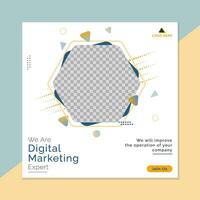Social media post design for digital marketing vector