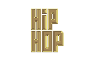 hiphop goud luxe brieven, transparant achtergrond png