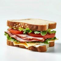 AI generated Sandwich photo in white isolated background