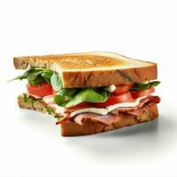 AI generated Sandwich photo in white isolated background