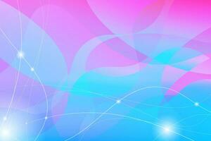 Abstract gradient blue and pink background with wave shapes vector