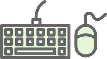 Keyboard And Mouse Vector Icon Design