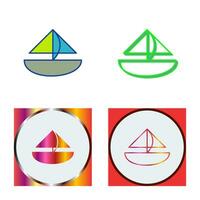 Small Yacht Vector Icon