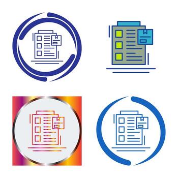 icono de vector de lista de pedido