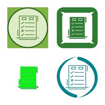 Today to Done CheckList Vector Icon