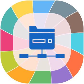 Network Folder Vector Icon