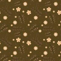 Floral pattern in seamless style. vector