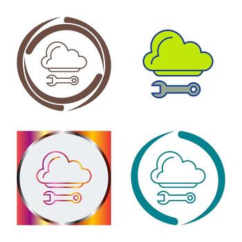 icono de vector de computación en la nube