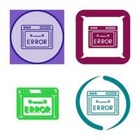 icono de vector de código de error