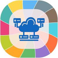 icono de vector de base de datos en la nube