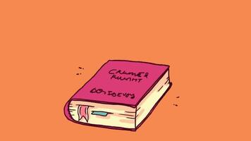 animiert Buch im Orange Hintergrund video