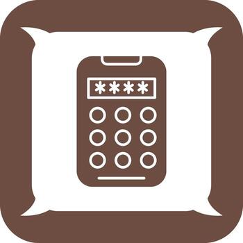 icono de vector de código pin