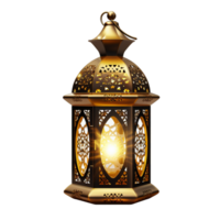 magnifique d'or Ramadan kareem lanterne png ai génératif
