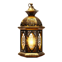 schön golden Ramadan kareem Laterne png ai generativ