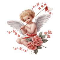 Valentine's Day Cupid png ai generative