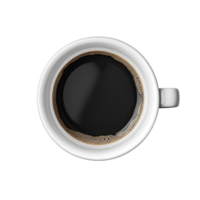 bianca caffè tazza boccale con caldo nero caffè superiore Visualizza png ai generativo