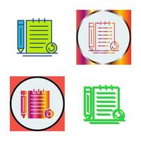 Rechecked Notes Vector Icon