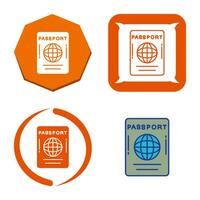 icono de vector de pasaporte