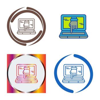 Computer Hacking Vector Icon