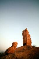 The Vingerklipp rock finger at dusk in Namibia. photo