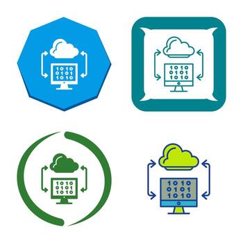 Cloud Coding Vector Icon