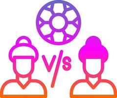 Player Versus Player Vector Icon Design