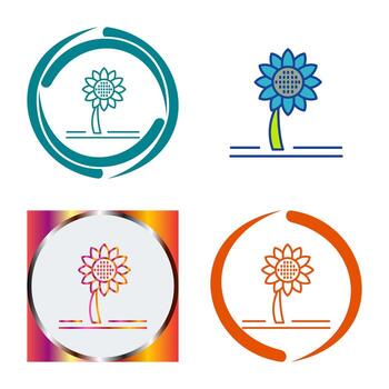 Sunflower Vector Icon
