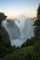 Victoria Falls at sunrise. photo