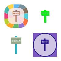 Beach Sign Vector Icon