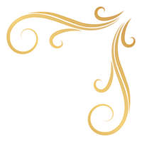 guld årgång barock hörn prydnad retro mönster antik stil akantus. dekorativ design element filigran kalligrafi. du kan använda sig av för bröllop dekoration av hälsning kort och laser skärande. png