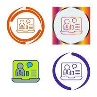 Online Job Interview Vector Icon