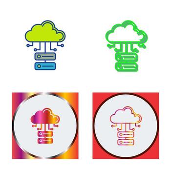 icono de vector de base de datos en la nube