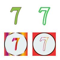 Number Seven Vector Icon