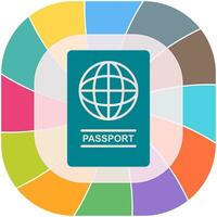 icono de vector de pasaporte