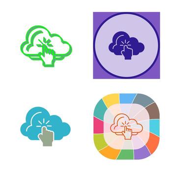 icono de vector de computación en la nube