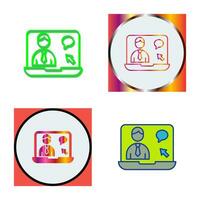 Online Interview Vector Icon