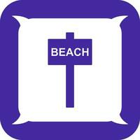 Beach Sign Vector Icon