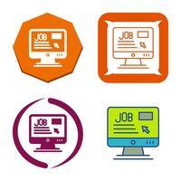 Online Job Vector Icon