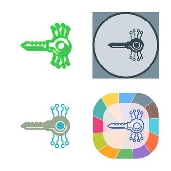 icono de vector de código clave