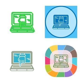 Computer Hacking Vector Icon