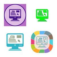 Online Job Vector Icon