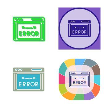 icono de vector de código de error