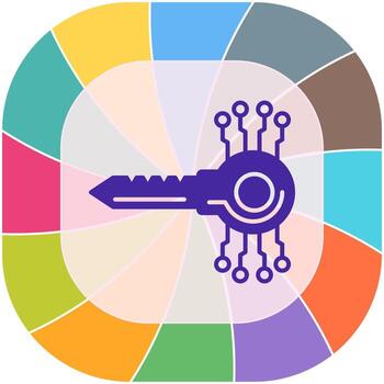 Key Code Vector Icon