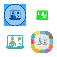 Online Interview Vector Icon