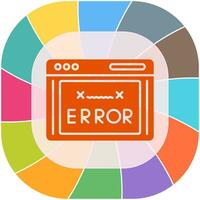 icono de vector de código de error