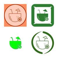 Coconut Drink Vector Icon